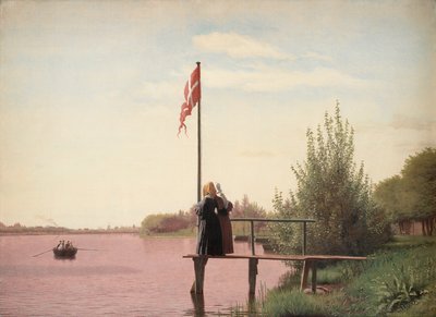 A View from Dosseringen near the Sortedam Lake Looking towards the Suburb Nørrebro outside Copenhagen by Christen Schjellerup Købke